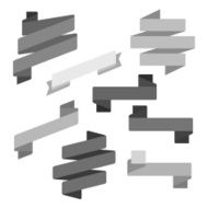 Infographics vector Creative trendy ribbon flat business financial N9