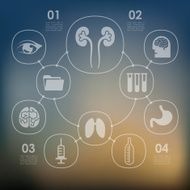 medicine infographic with unfocused background N5