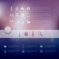 medicine infographic with unfocused background N6