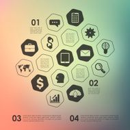 business infographic with unfocused background N29