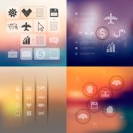 business infographic with unfocused background N30