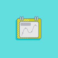 vector chart icon in flat design style infographic sign N2