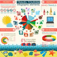 Travel Vacations Beach resort infographics N10