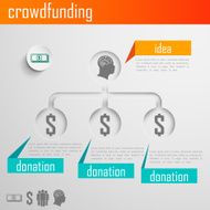 Infographic crowdfunding illustration for web or print design Business concept N2