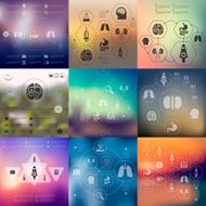 medicine infographic with unfocused background N7