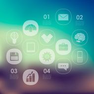 business infographic with unfocused background N32