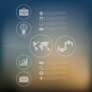 business infographic with unfocused background N33