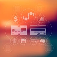 business infographic with unfocused background N34