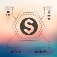 business infographic with unfocused background N35