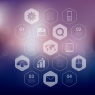 business infographic with unfocused background N37