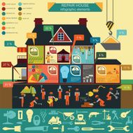 House repair infographic set elements N8