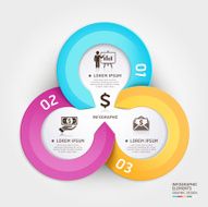 Abstract business circle origami style options banner N5