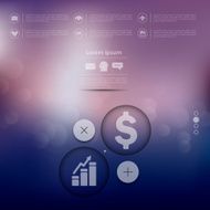 business infographic with unfocused background N40