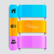 Colorful business infographic paper layout design