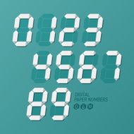 Digital paper numbers set