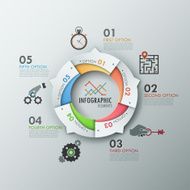 Modern infographics options banner N253