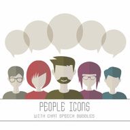 people icons with chat speech bubbles N5