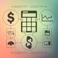 business infographic with unfocused background N43