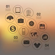 business infographic with unfocused background N44