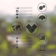 business infographic with unfocused background N45