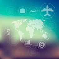 business infographic with unfocused background N46