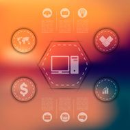 business infographic with unfocused background N47