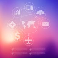business infographic with unfocused background N48