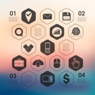 business infographic with unfocused background N49