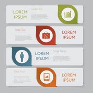 Infographic Design number banners template graphic or website layout N11