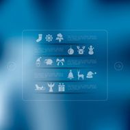 Christmas infographic with unfocused background N5