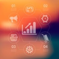business infographic with unfocused background N52