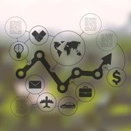 business infographic with unfocused background N54