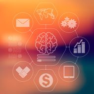 business infographic with unfocused background N56