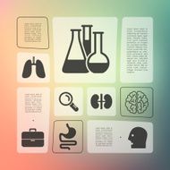 medical infographic with unfocused background N9