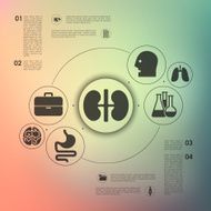 medical infographic with unfocused background N12