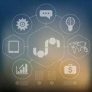 business infographic with unfocused background N61
