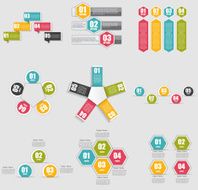 Collection of Infographic Templates for Business Vector Illustra N44