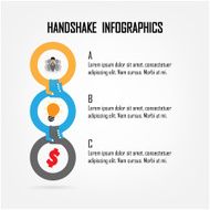 Handshake abstract sign vector design template N5