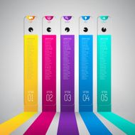 Colorful banners template for step presentation can be used