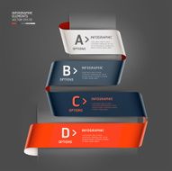 Modern Infographics banner ribbon style template N2