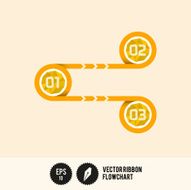Modern Ribbon Flowchart Options with Gems