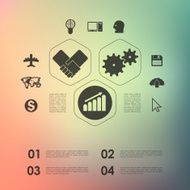 business infographic with unfocused background N62