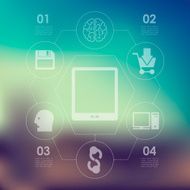 business infographic with unfocused background N63