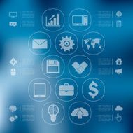 business infographic with unfocused background N64