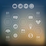 business infographic with unfocused background N66