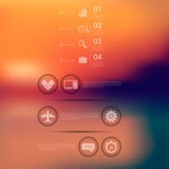 business infographic with unfocused background N67