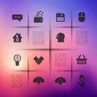 business infographic with unfocused background N68