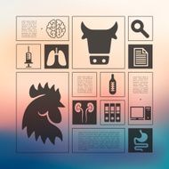 veterinary infographic with unfocused background N6