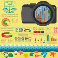 Travel Vacations Beach resort infographics N14