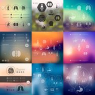 medicine infographic with unfocused background N9